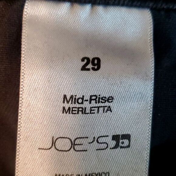 NEW JOE'S Mid Rise Ankle Straight Jeans Black Womens Size 29 - Picture 7 of 9